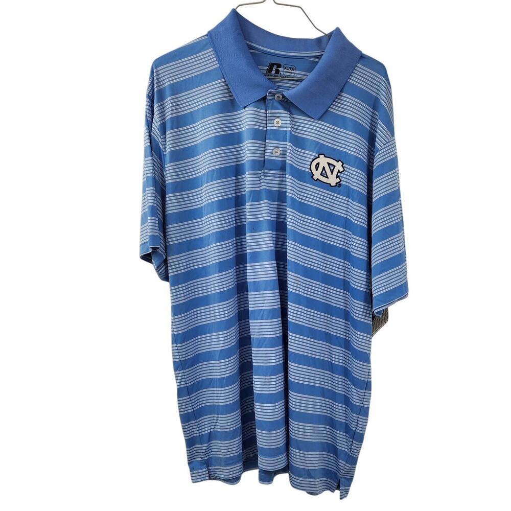 NWT Russell Carolina Tar Heels Striped Tee Men's Size XL Extra Large